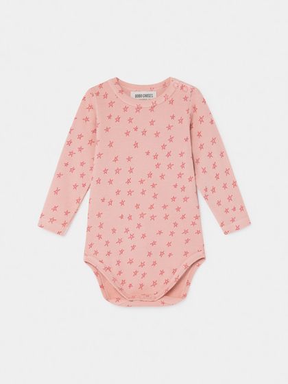 Bobo Choses AW19 All Over Stars Long Sleeve Body Pink