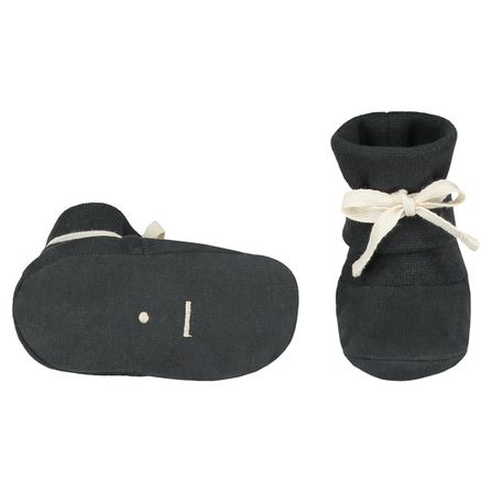 Gray Label AW19 Baby Ribbed Booties Nearly Black