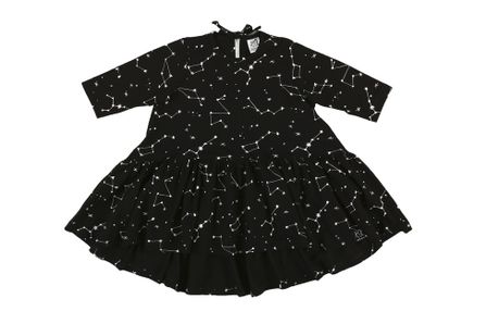 Kukukid AW17 Longsleeve Dress Black Constellation