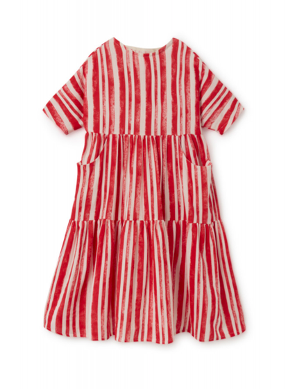 Little Creative Factory SS21 Swing Dress Red Stripes