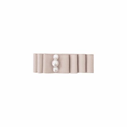 MIlledeux AW19 Small Layered hair bow – alligator clip – pearl / Carmandy