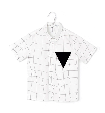 Motoreta Tilo Shirt White with Black Grid