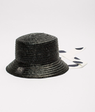 Motoreta SS19 Vejer Hat Black Straw with Polka Dots Tie