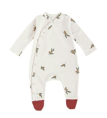 Organic Zoo AW19 Olive Garden Oat Suit with Contrast Feet