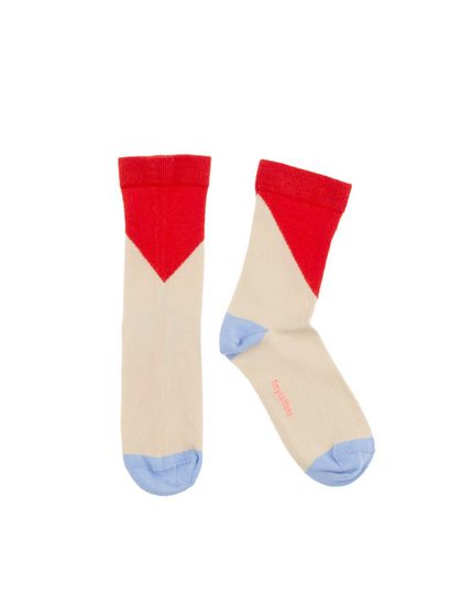 tinycottons SS18 Geometric Medium Socks Red