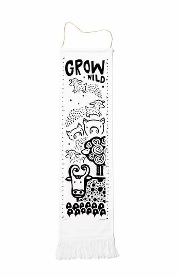 Wee Gallery Growing Wild Textile Growth Chart Farm